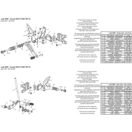 BONAMICI REAR SET SPACER