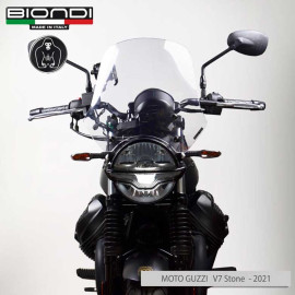 Photo de Bulle Touring Transparente Oscura Guzzi Biondi